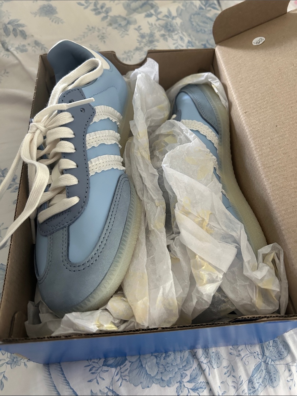 NEW Samba OG W Ruffle Stripes Clear Sky Blue Size 6 - Picture 5 of 6